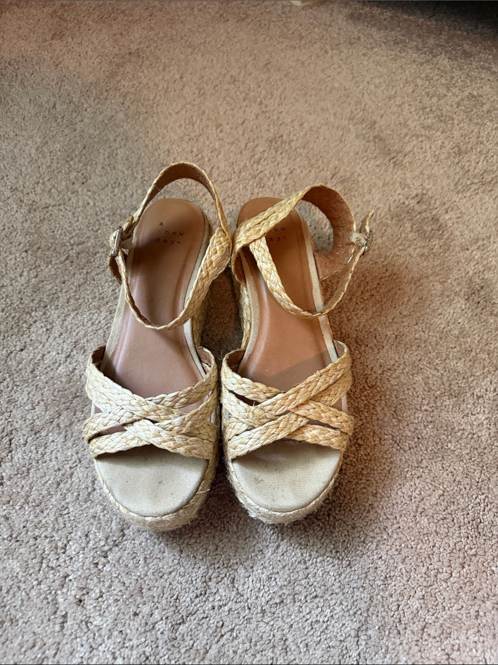 Espadrille Straw Wedge Sandals